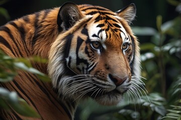 Fototapeta premium Tiger in the Forest. International Tiger Day