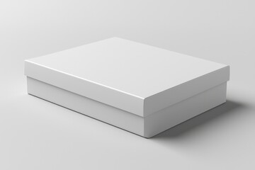 A White Cardboard Box on a White Surface