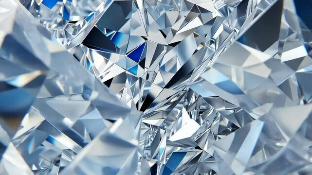 Exploring the brilliance of diamonds and their stunning crystal formations in a detailed close-up view