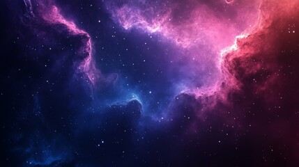 Cosmic Nebula with Stars and Swirling Gases