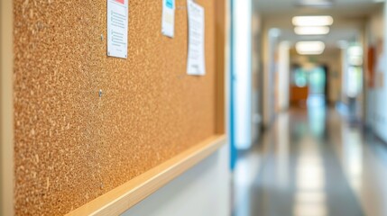 Bulletin Board: Located in hallways or classrooms, this corkboard highlights crucial announcements, notices, and student achievements for everyone to view.
