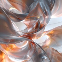 A 3D abstract rendering of layered translucent sheets, bending and twisting through space, with soft gradients and subtle reflections. 8k UHD, suitable for high-quality printing or digital display. 
