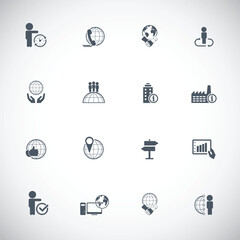 Universal business management and human resources icon set. Universal icons for web and mobile.