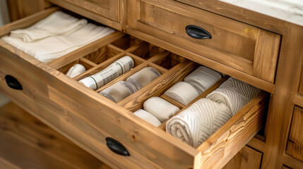 Incontinence Supplies Drawer: A special drawer or basket for storing adult diapers, wipes, and creams, designed to keep these items discreetly organized and within easy reach.
