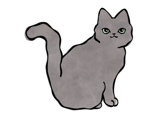 黒猫　猫のイラスト　ベクター