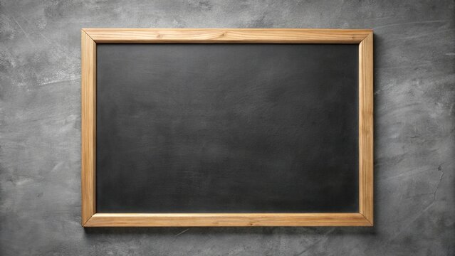 spotless black chalkboard wooden border plain wall aerial view