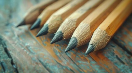 Pencils: Wooden implements with a graphite core used for writing, sketching, and completing tasks. They offer the flexibility to erase and make changes.
