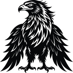black eagle vector illustration silhouette, Print