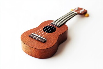 Fototapeta premium Ukulele on a white background with generative ai