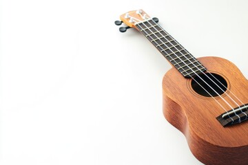 Naklejka premium Ukulele on a white background with generative ai