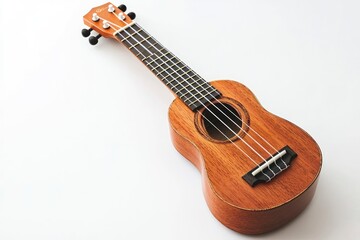 Obraz premium Ukulele on a white background with generative ai
