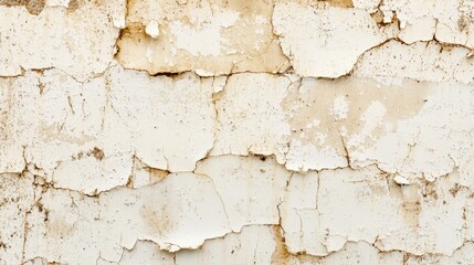 Fototapeta premium Cracked White Wall Texture With Peeling Paint Background