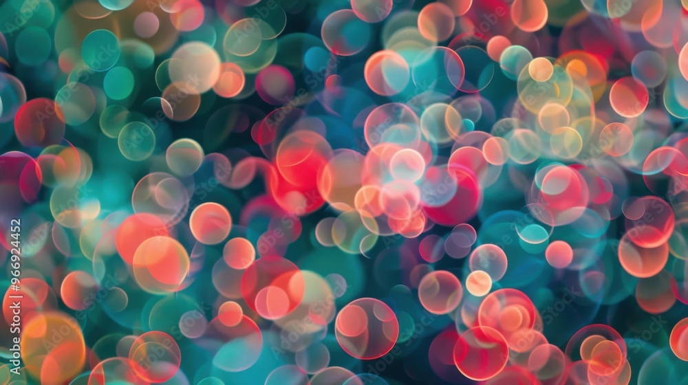 Poster research bokeh circle pattern horizontal - stock illustration
