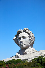 Obraz premium Mao Zedong Youth Art Sculpture at Orange Island Head, Changsha, Hunan