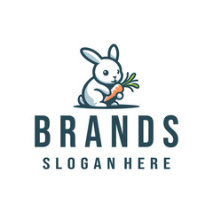 Fototapeta premium bunny logo design vector template illustration