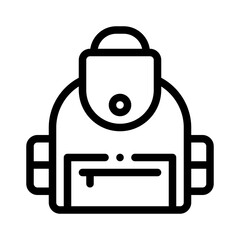 backpack line icon