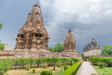 Vishwanath temple in khajuraho the group of monuments of hindu and jain temples in chhatarpur...