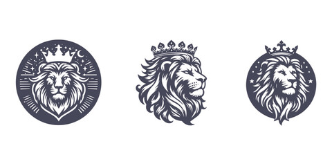 lion king design logo vector illustration