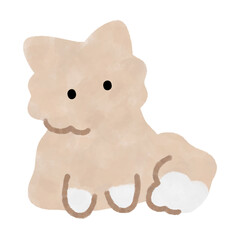 茶色の子猫　イラスト　ベクター