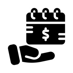 payment plan glyph icon