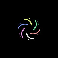 Colorful circle vector logo template design