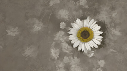 Abstract background of daisy flower, wallpaper, generative AI