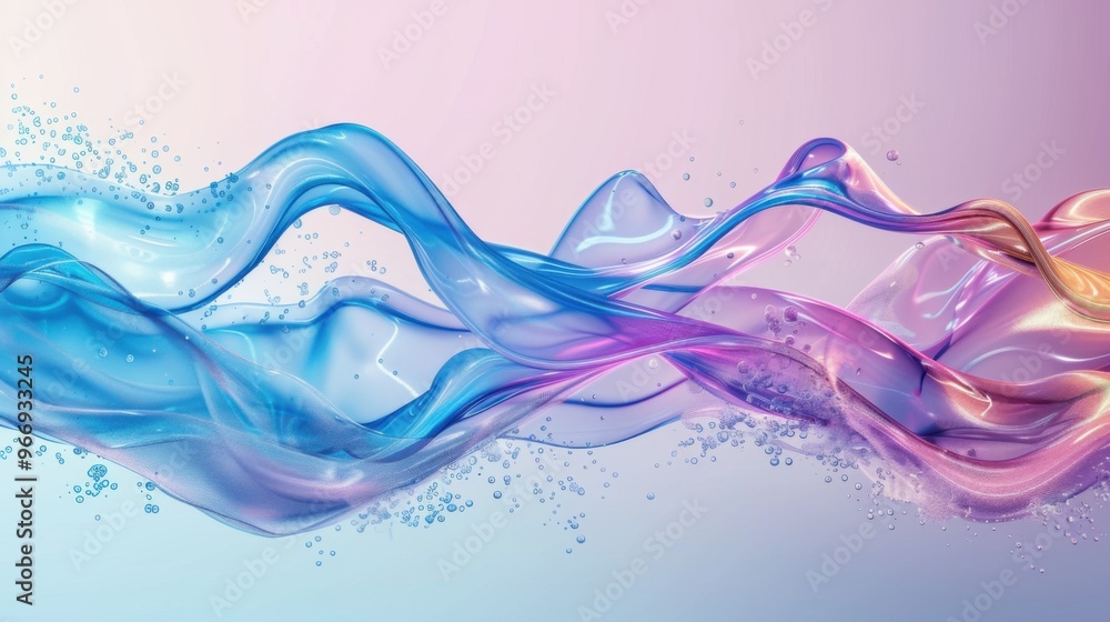 Poster smooth flow abstract background - stock illustration smooth flow background blob motion wave wavy fl