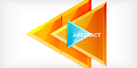 Triangle glass shapes geometric abstract background. Vector Illustration For Wallpaper, Banner, Background, Card, Book Illustration, landing page