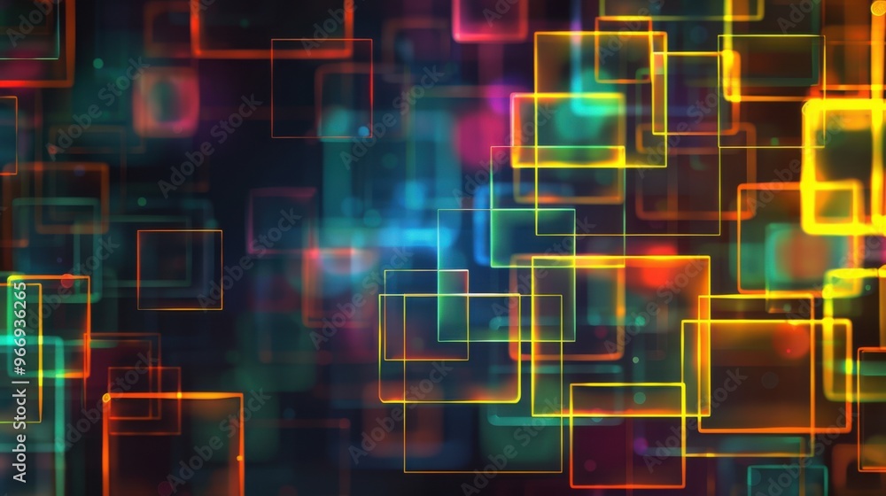 Poster squares abstract border background - stock illustration squares abstract border design background no