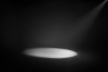spotlight on stage black tone, spotlight shines on the stage, podium. Bright spotlighting. Spotlighting of the scene. light effect from a lamp or spot.