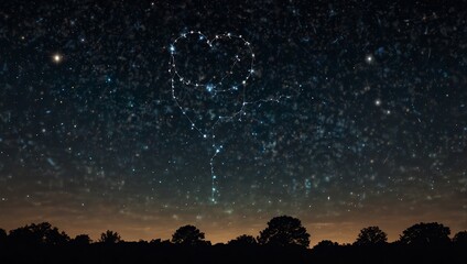 Naklejka premium starry night sky