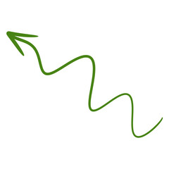 green arrow isolated on white background