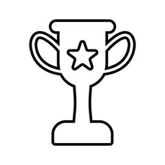 Champion, leader, winner icon. Outline vector.