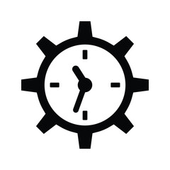 Clock, deadline, efficiency icon.