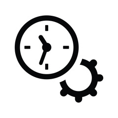 Clock, management, settings icon.