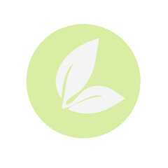 Branch with green leaves icons