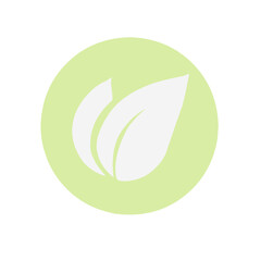 Branch with green leaves icons