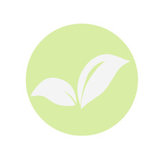 Branch with green leaves icons