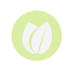 Branch with green leaves icons