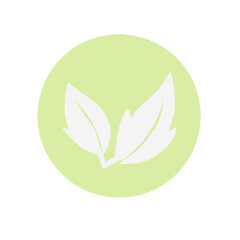 Branch with green leaves icons