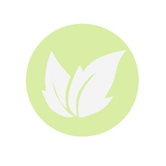 Branch with green leaves icons