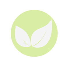 Branch with green leaves icons