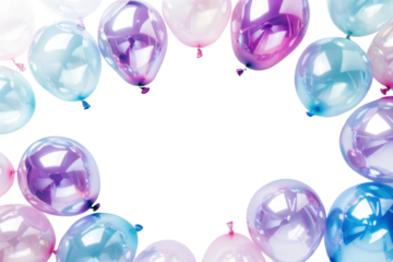 PNG Colorful balloons celebration background