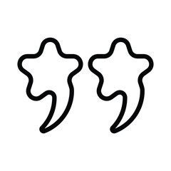Open, quote, quotes icon. Outline vector.