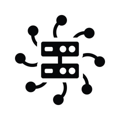 Stack, storage, big data icon.