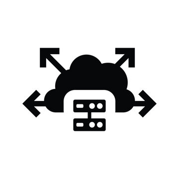 recommend clip art: Scalability, server, cloud computing icon.