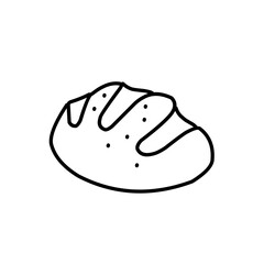 Bread thin line icon