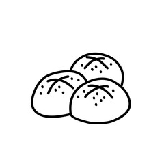 Bread thin line icon