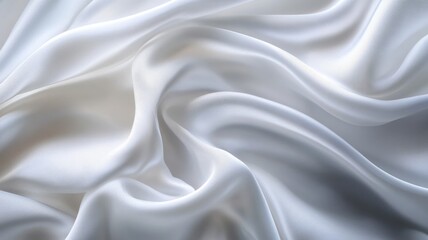 Obraz premium Soft white silk fabric background, elegant texture. Luxury fashion and design concept