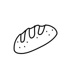 Bread thin line icon
